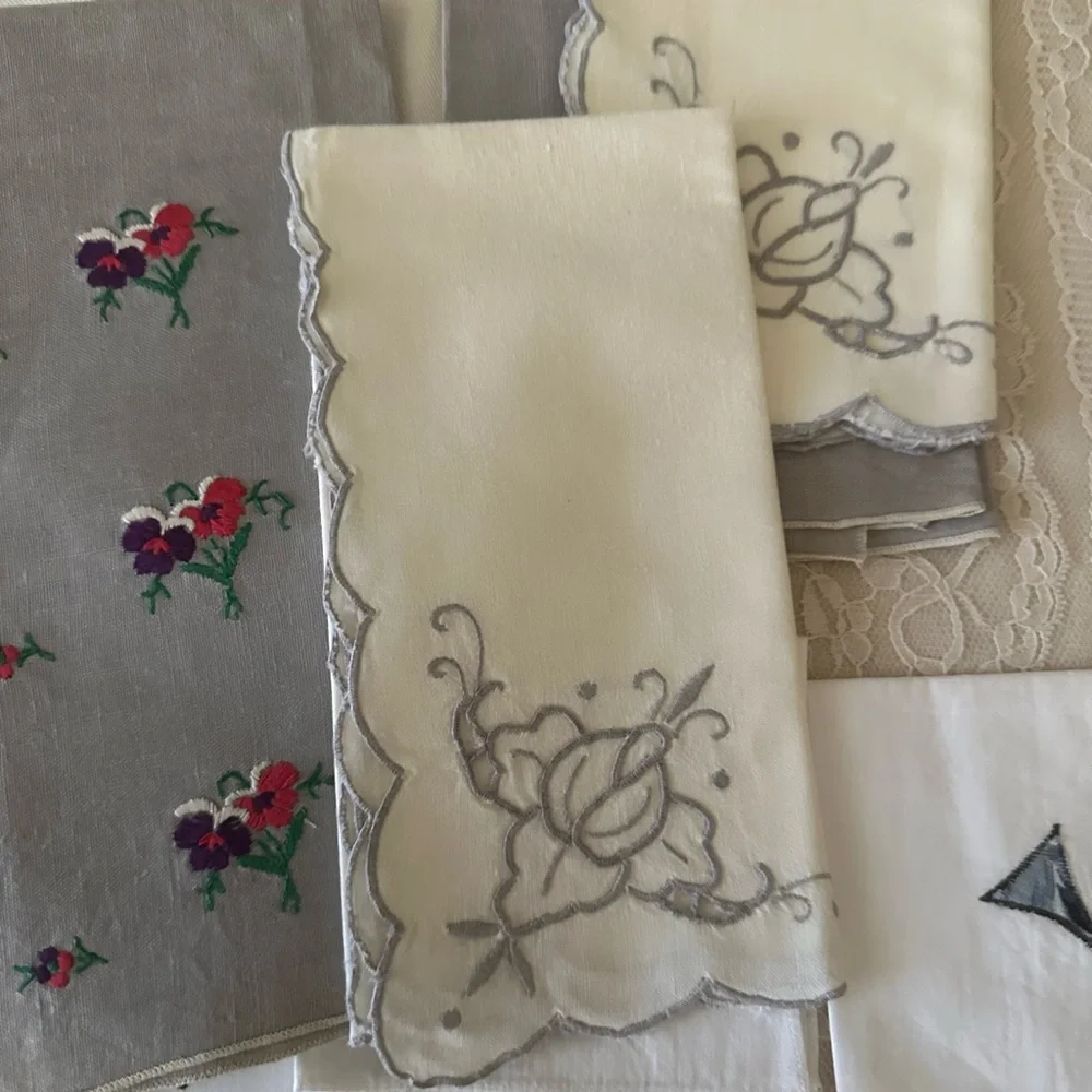 Vintage Napkin Bundle Mismatched lot of 12